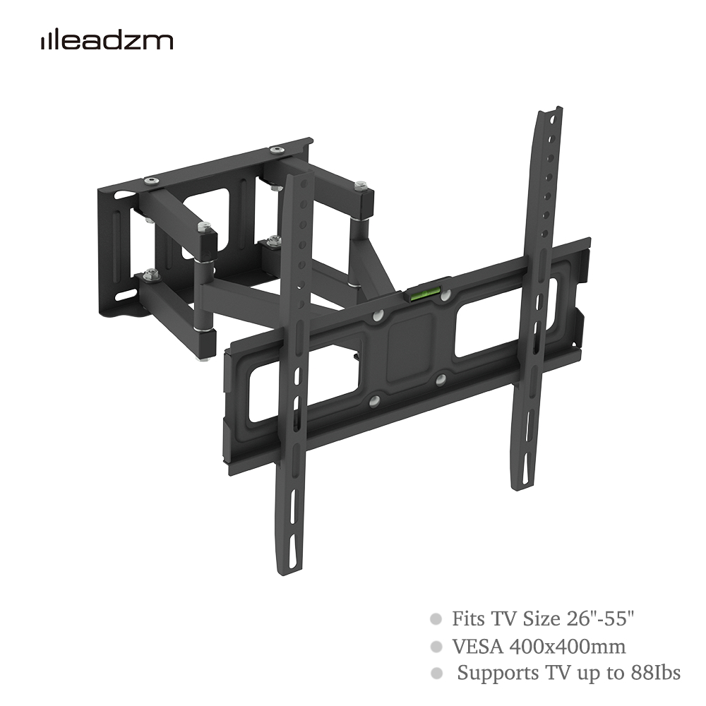 LEADZM 26-55 Inch Double Pendulum Large Base TV Stand TMDS-105 Bearing 40Kg/Vese400*400/Upper And Lower-10~ 10°