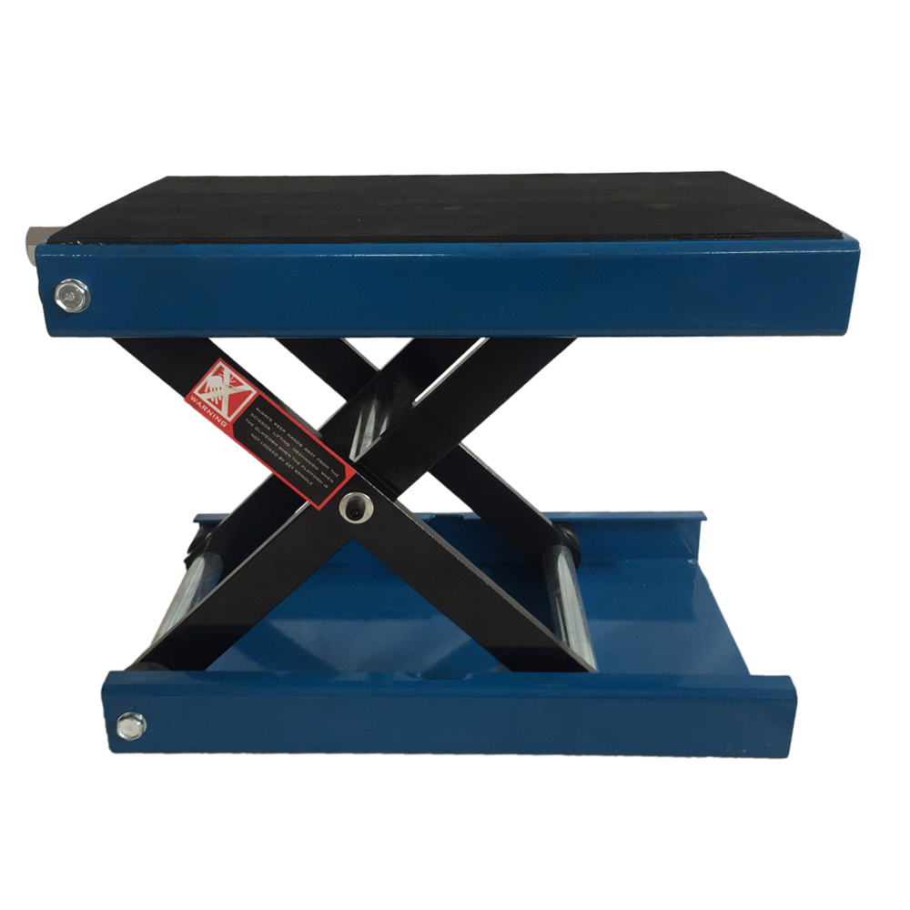 1100lbs Steel Adjustable Scissor Lift for Motorcycles Blue